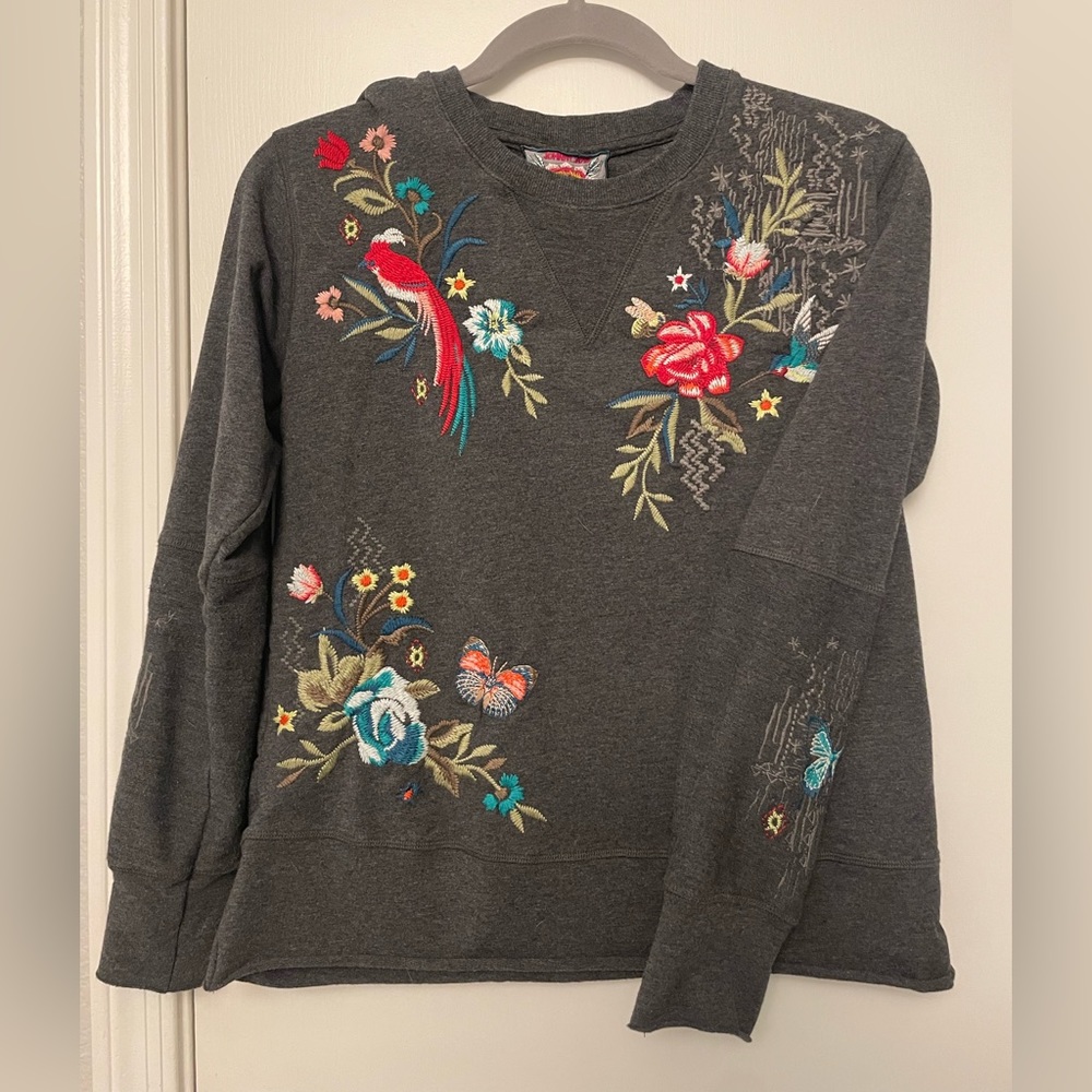 Johnny Was XXS NEVER WORN Embroidered Long-Sleeve